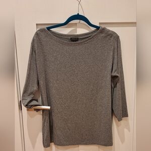 J. Jill Wearever Collection heathered grey women's top, 3/4 sleeves, m, ballet
